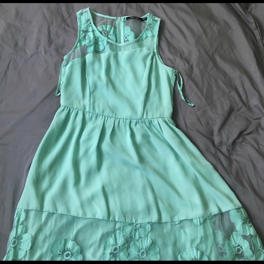 Tiffany blue gorgeous midi fit & flare dress